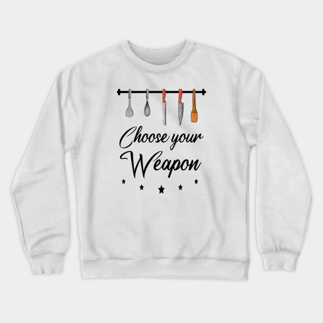 Cook Kitchen Chef Food Baking Cooking Grilling Crewneck Sweatshirt by FlashDesigns01